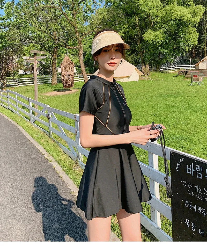 Modest Swimsuit With Skirt Beach Bathing Suits