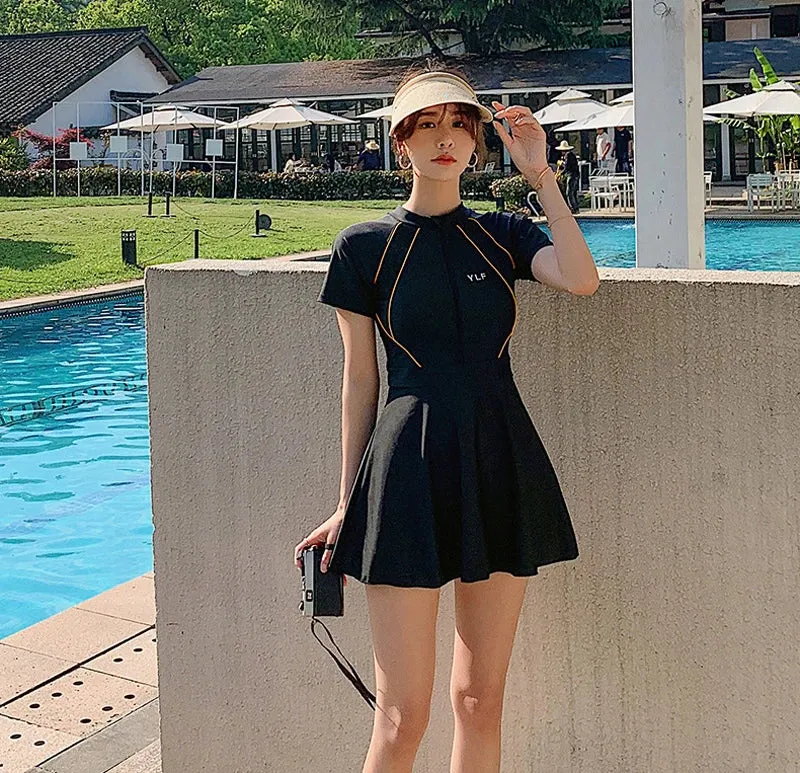 Modest Swimsuit With Skirt Beach Bathing Suits