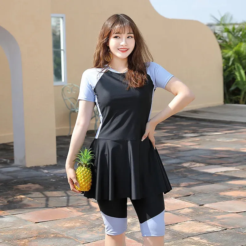 Modest Swimsuit With Skirt Beach Bathing Suits