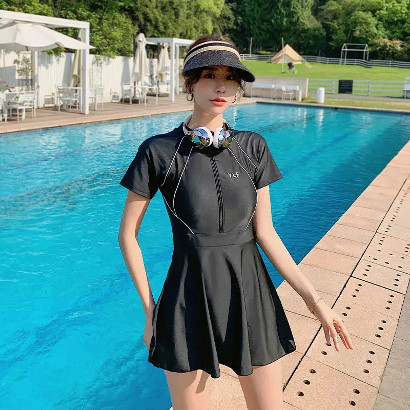 Modest Swimsuit With Skirt Beach Bathing Suits