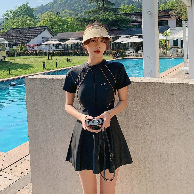 Modest Swimsuit With Skirt Beach Bathing Suits