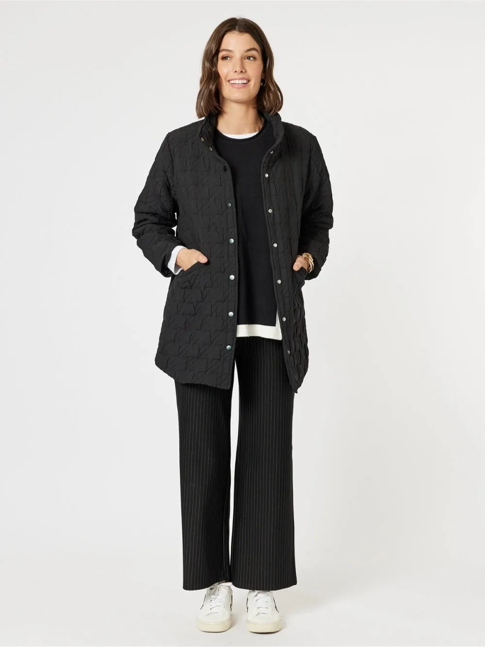 Monet Quilted Jacket - Black