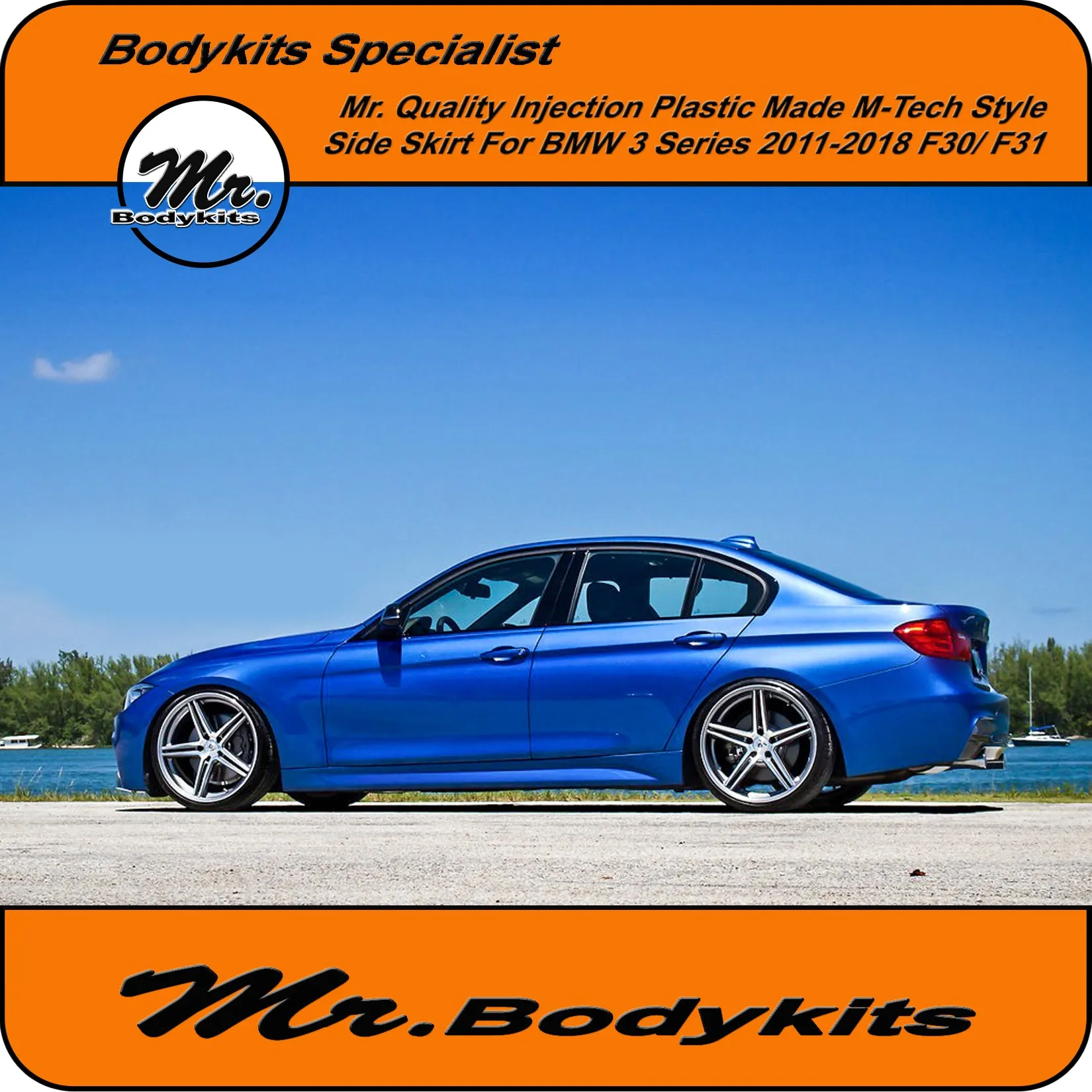 Mr. M-Tech Style Plastic Side Skirt For BMW F30/31 2011-2018 Sedan/Wagon 3 Series