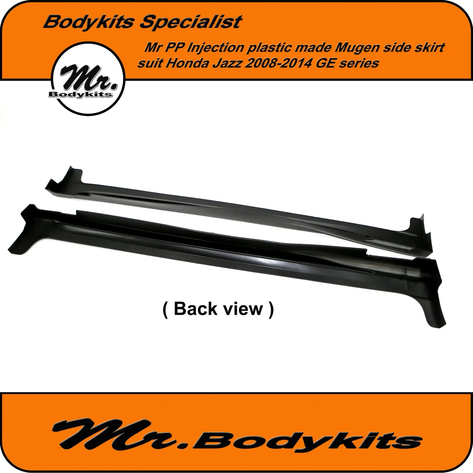 Mr Plastic Mugen Side Skirt Suit Honda Jazz 2008-2014 GE Series, Great Fitment
