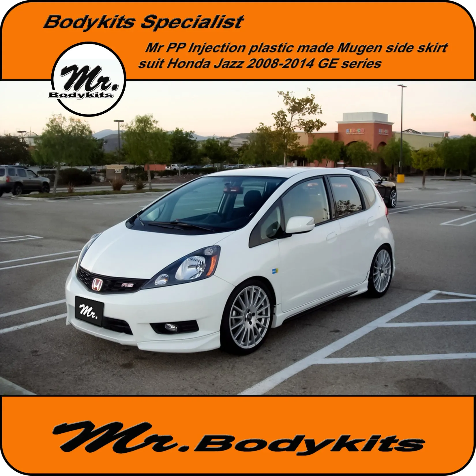 Mr Plastic Mugen Side Skirt Suit Honda Jazz 2008-2014 GE Series, Great Fitment
