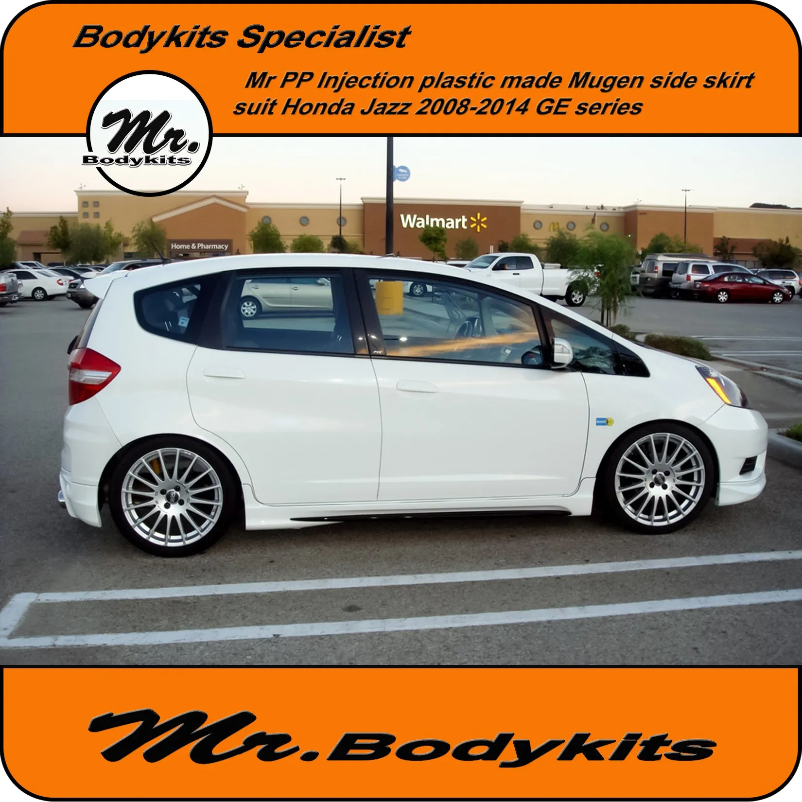 Mr Plastic Mugen Side Skirt Suit Honda Jazz 2008-2014 GE Series, Great Fitment