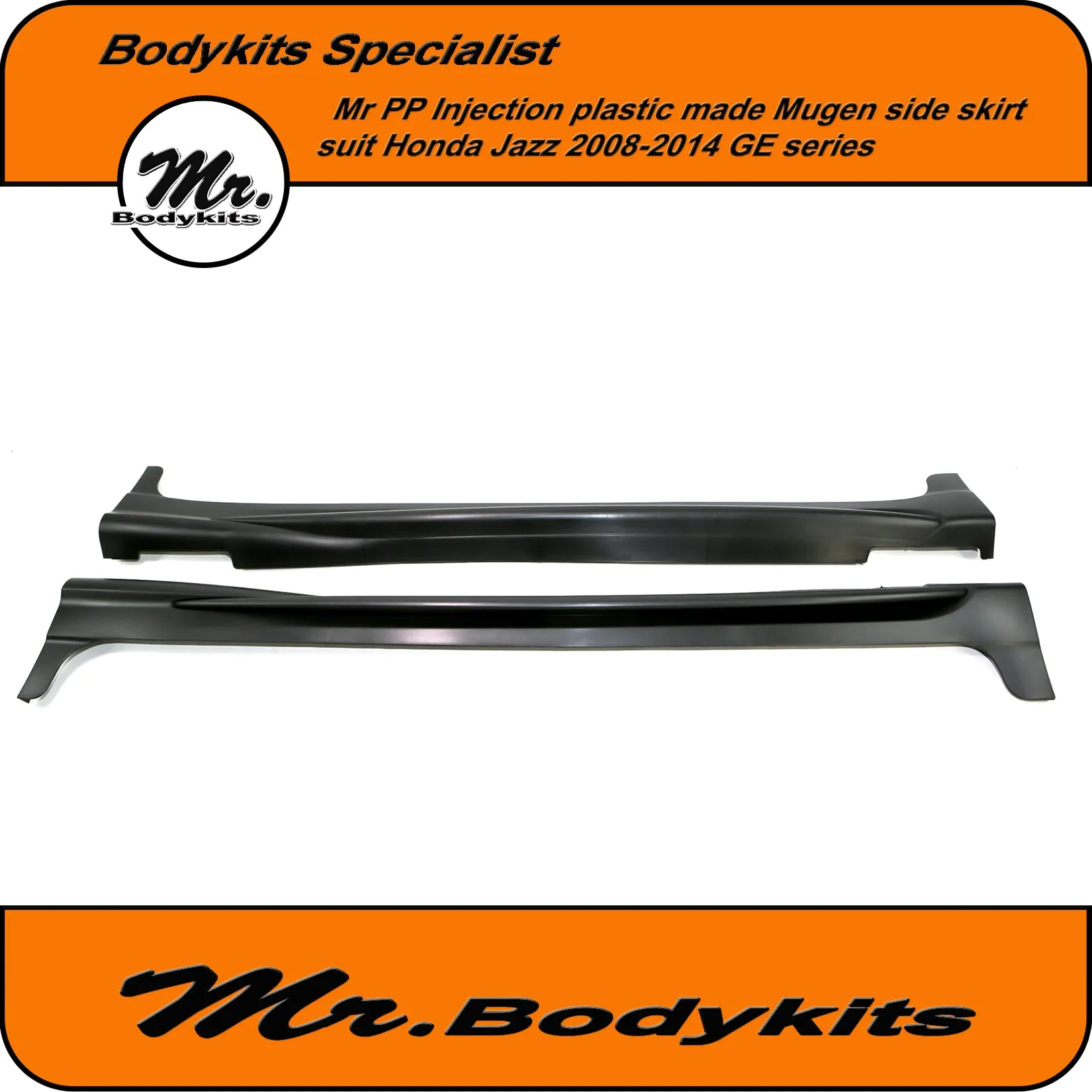 Mr Plastic Mugen Side Skirt Suit Honda Jazz 2008-2014 GE Series, Great Fitment