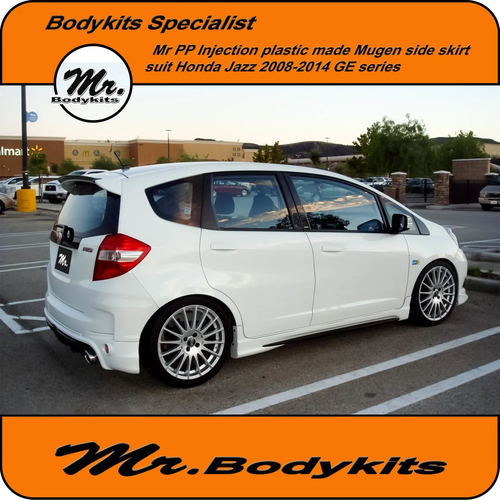 Mr Plastic Mugen Side Skirt Suit Honda Jazz 2008-2014 GE Series, Great Fitment