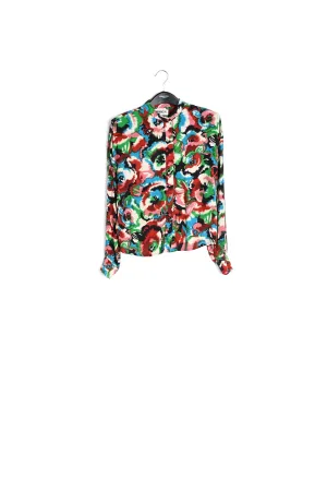 Multicolor floral-print shirt