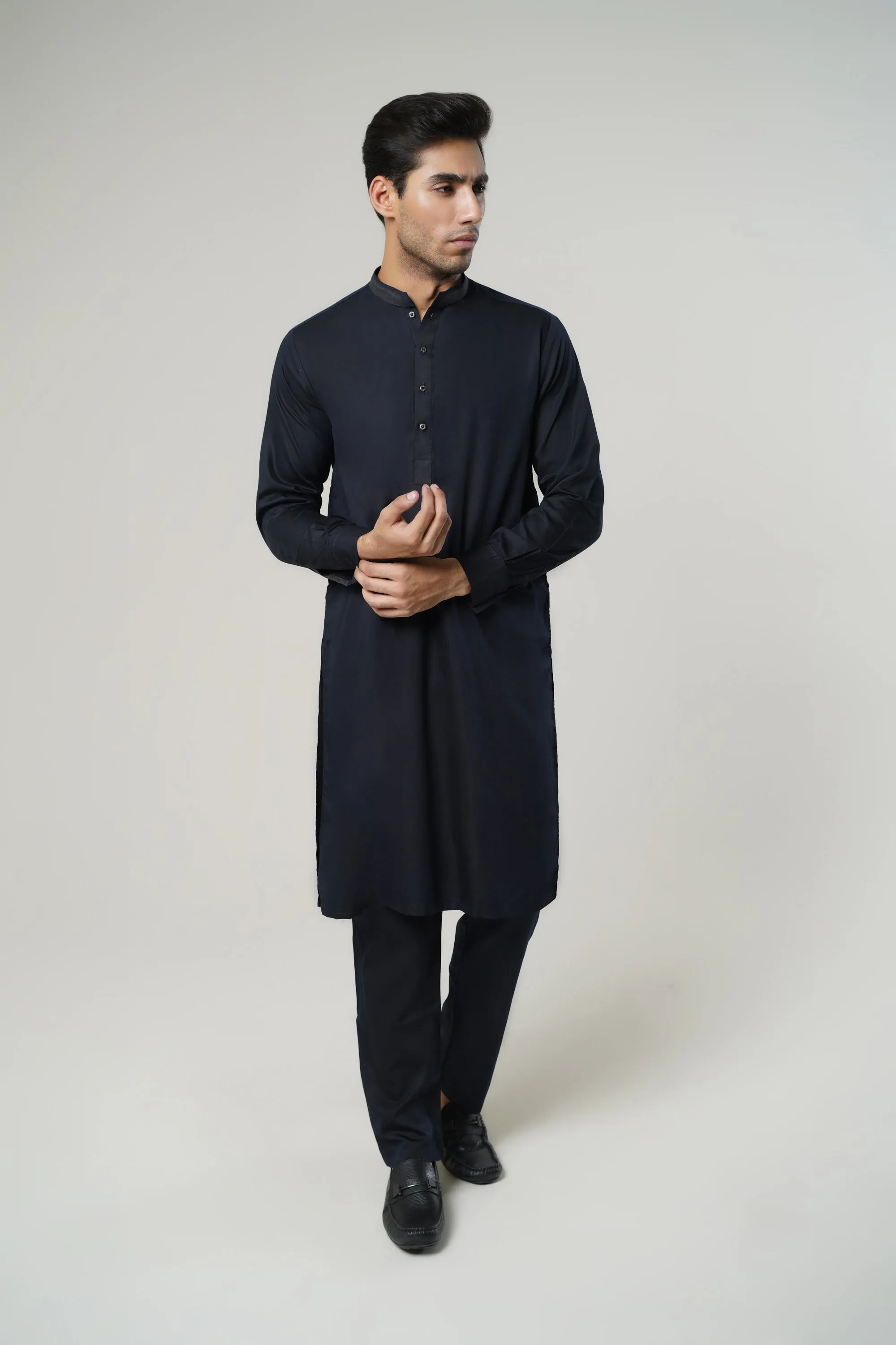 Navy Mens Kurta Trouser