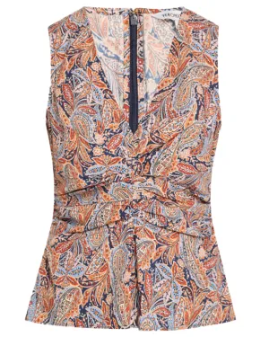 Navy Paisley Aiden Top