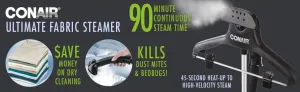 New Conair Ultimate Garment Upright Steamer with Microban! Retails $169 