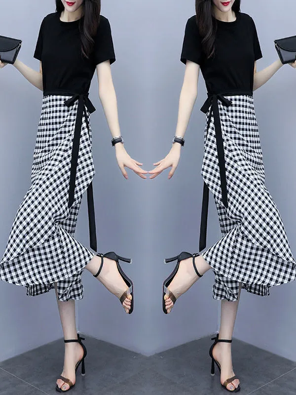 New Fashionable Top And Bottom Skirt Suit