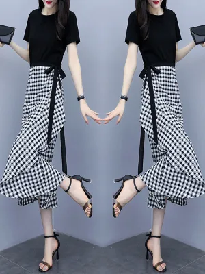New Fashionable Top And Bottom Skirt Suit