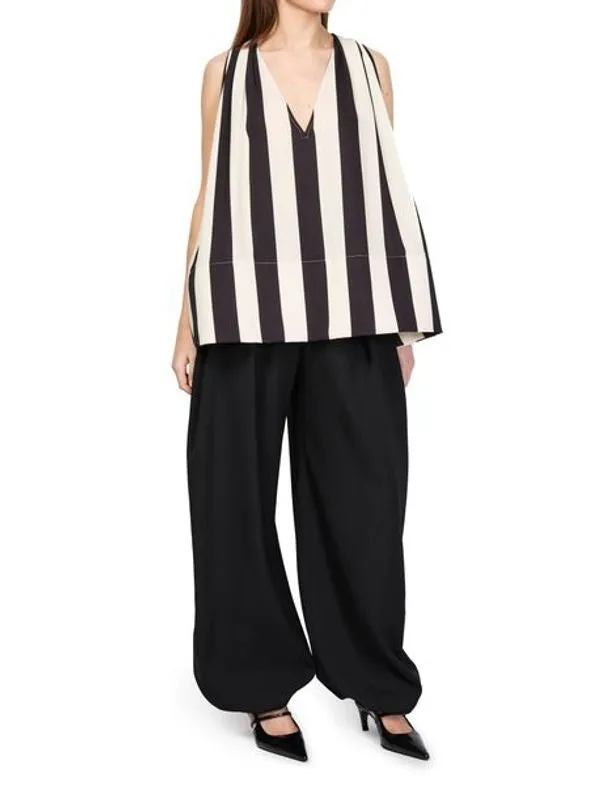 NORMA Stripe V-Neck Sleeveless Top