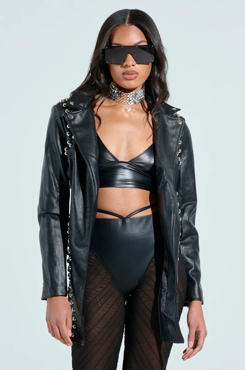 NOW YOU SEE ME STUDDED BLAZER