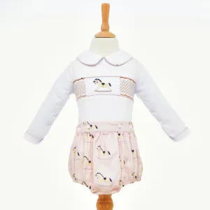 Ocean Baby Boys Camel Rocking Horse Smocked Buster Suit Set (NB-3Yrs)