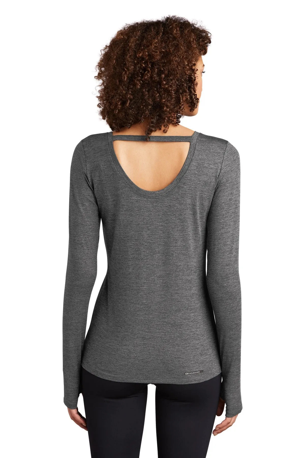 OGIO  Women's Force Long Sleeve Tee LOE340 Gear Grey Heather