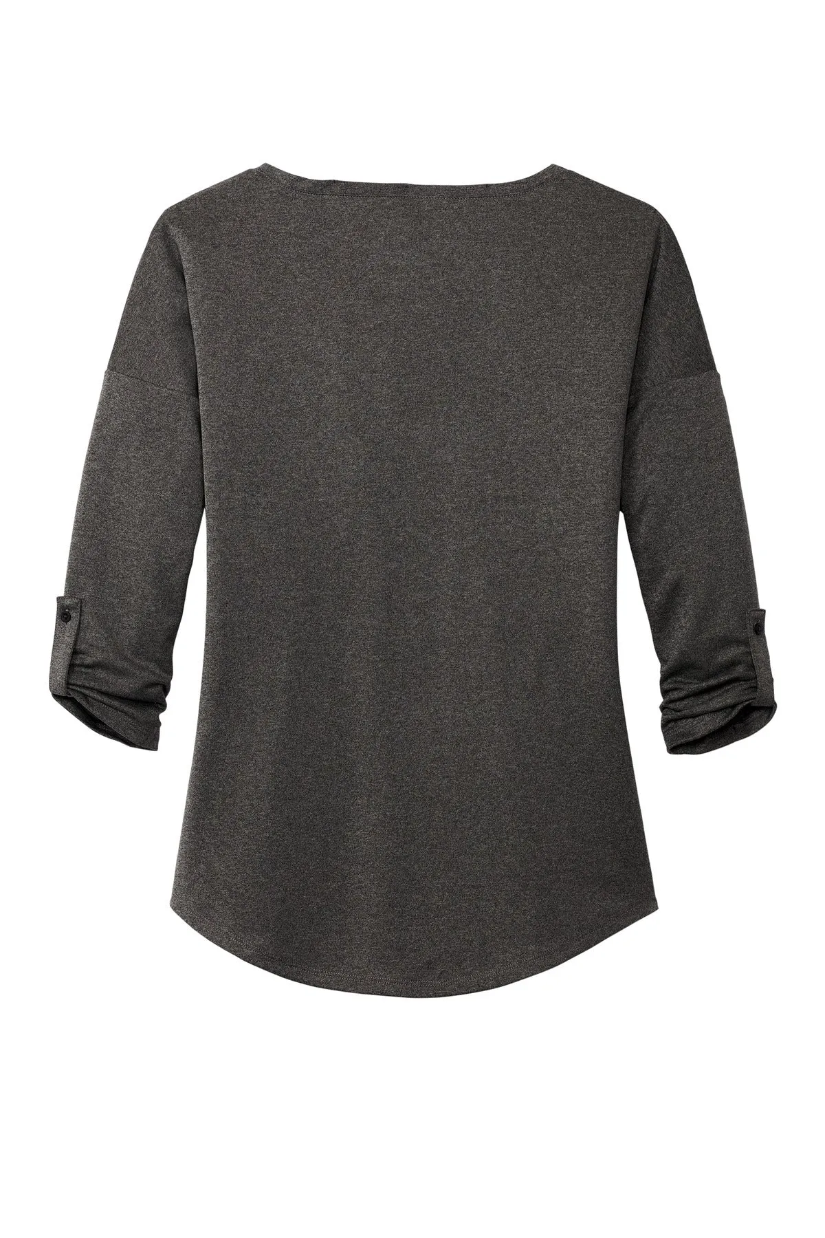 OGIO  Women's Gravitate Scoop 3/4-Sleeve . LOG141 Dark Heather Grey