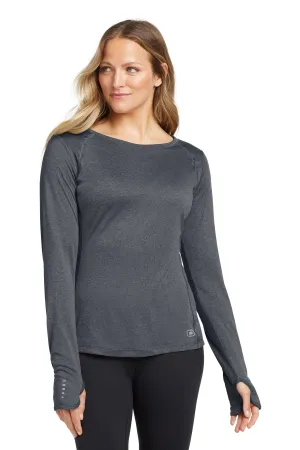OGIO Women's Long Sleeve Pulse Crew. LOE321 Gear Grey