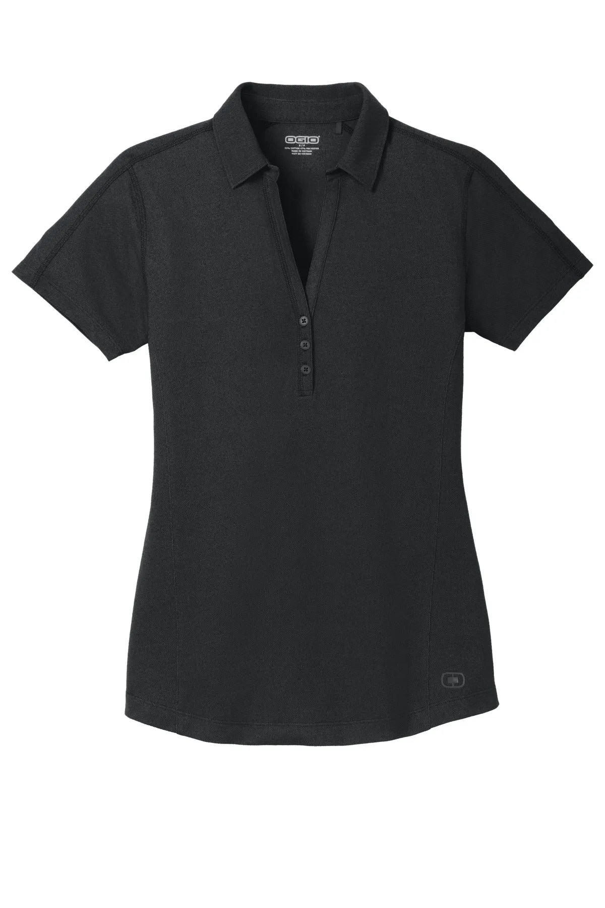 OGIO Women's Onyx Polo. LOG126 Blacktop