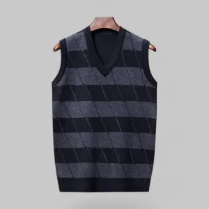 Old Money Striped V-Neck Sleeveless Tank