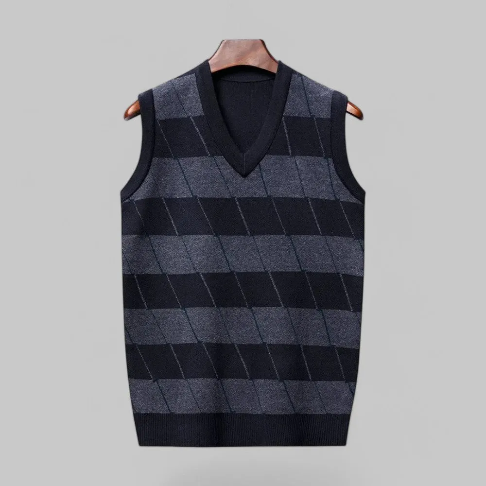 Old Money Striped V-Neck Sleeveless Tank