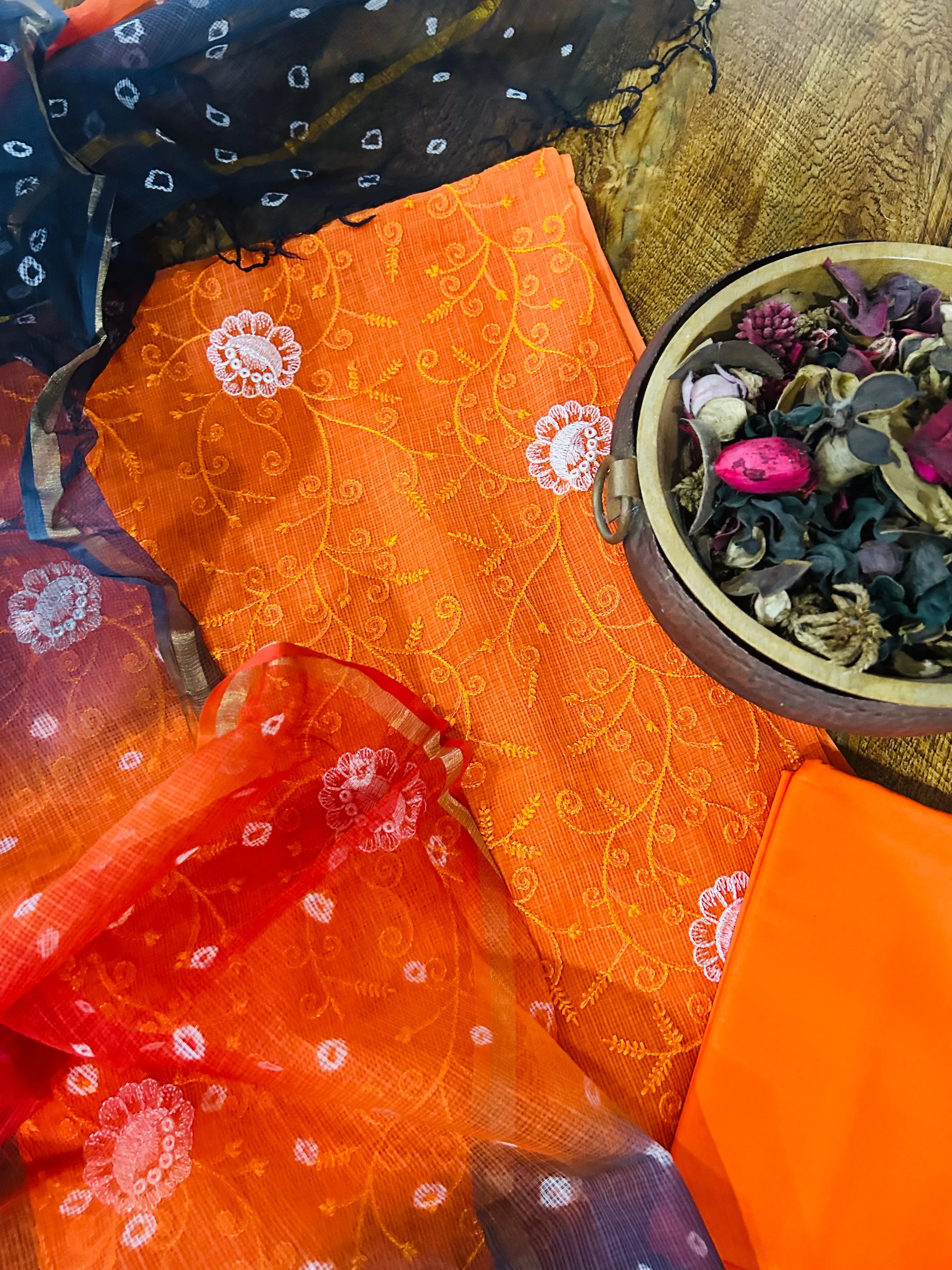 Orange Kota Doriya Suit