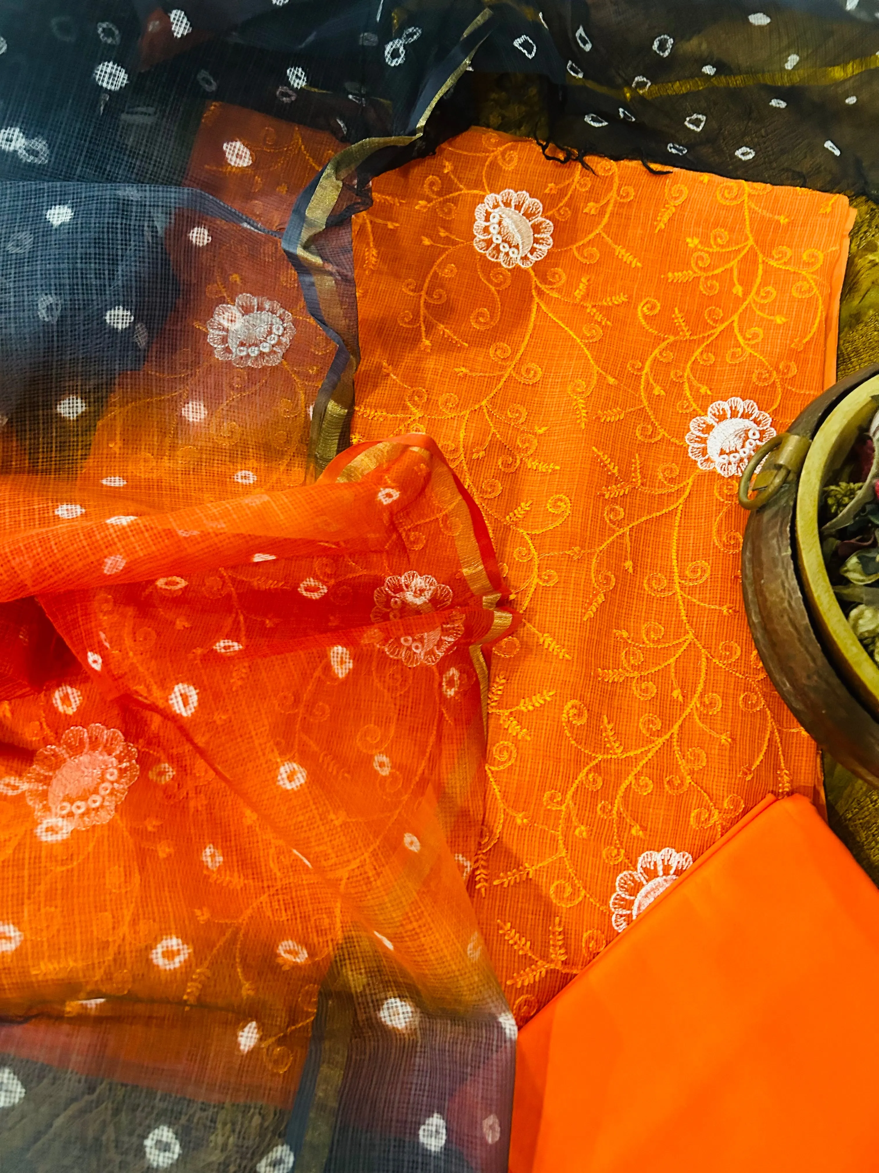 Orange Kota Doriya Suit