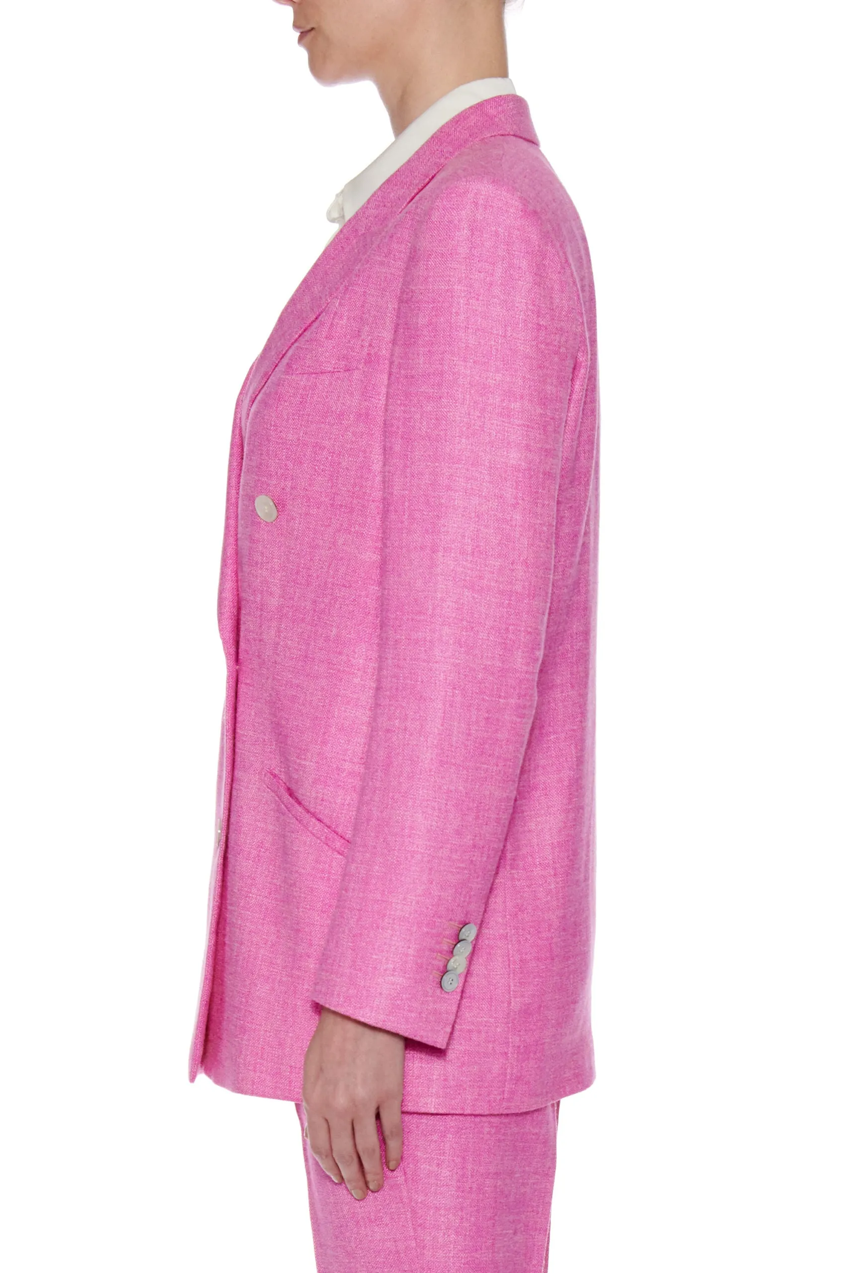 Pamplona Jacket - Relaxed fit boyfriend suit jacket in pink