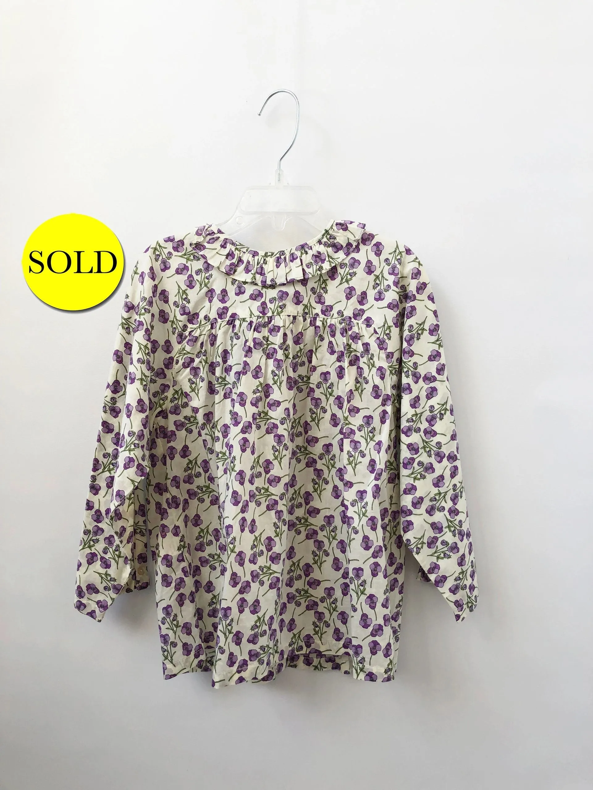 Papo d'Anjo Floral Blouse Size 8