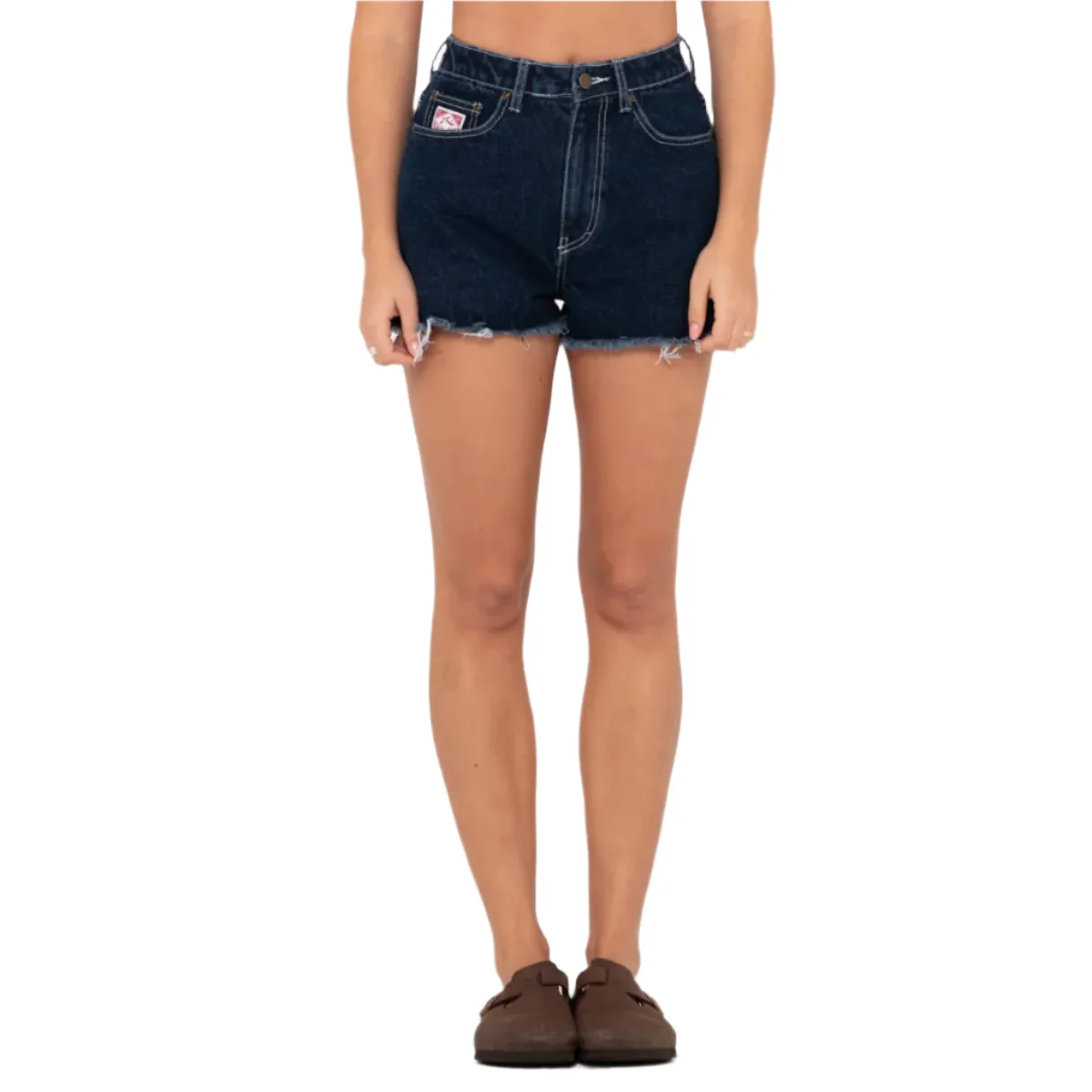 Penny Kick Flare Denim Short - Deep Blue