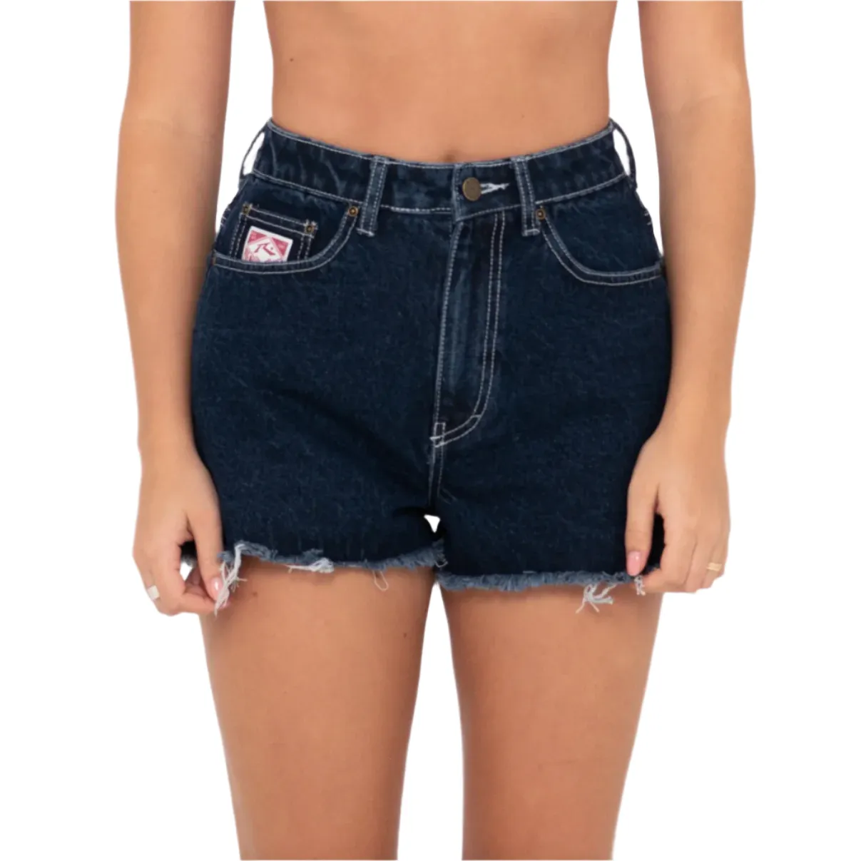Penny Kick Flare Denim Short - Deep Blue