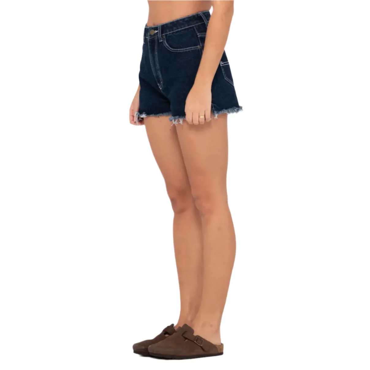 Penny Kick Flare Denim Short - Deep Blue
