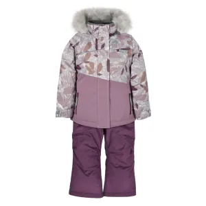 Perlimpinpin Two-Piece Snowsuit - Leaves/Blush