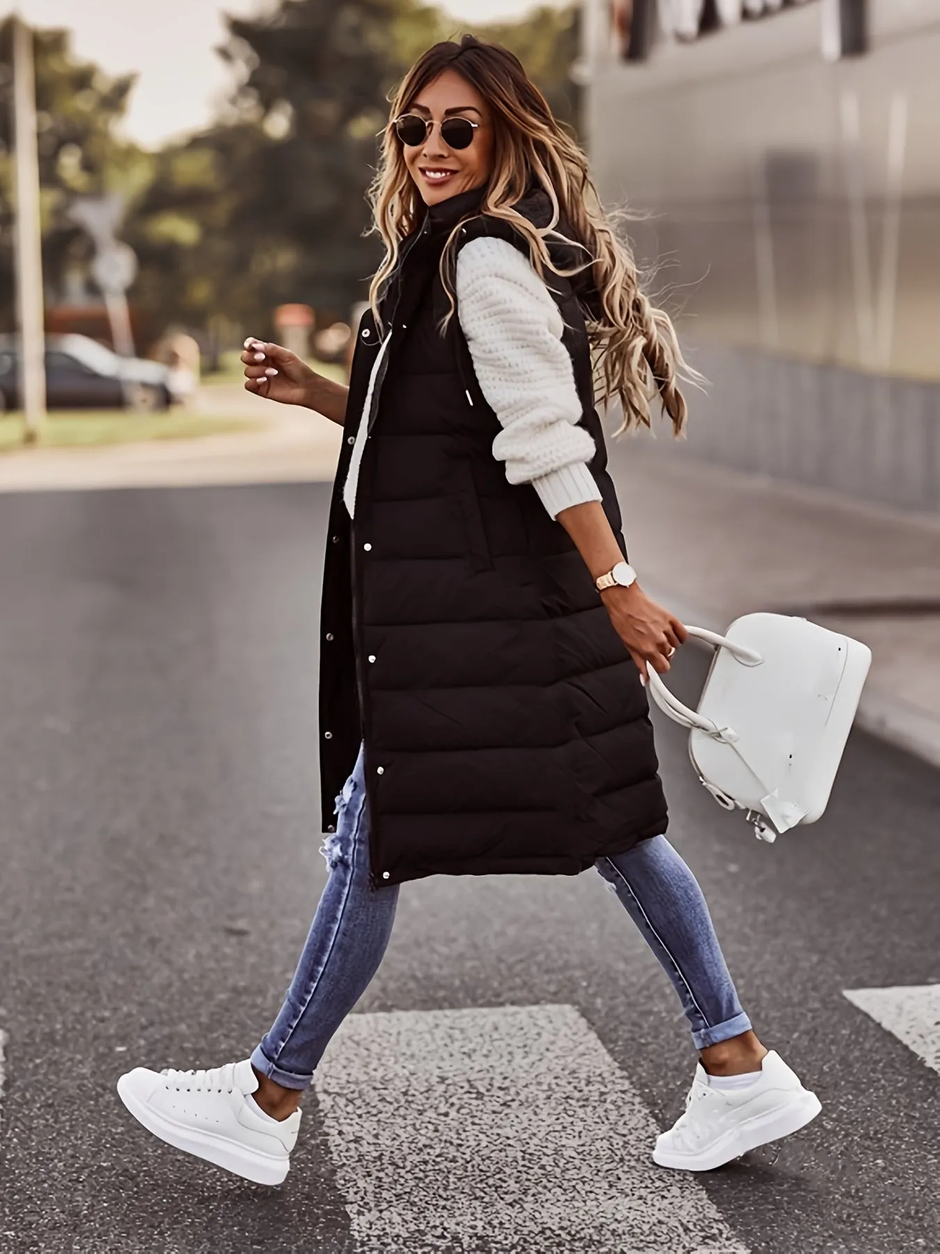 Phoebe - Sleeveless Longline Vest