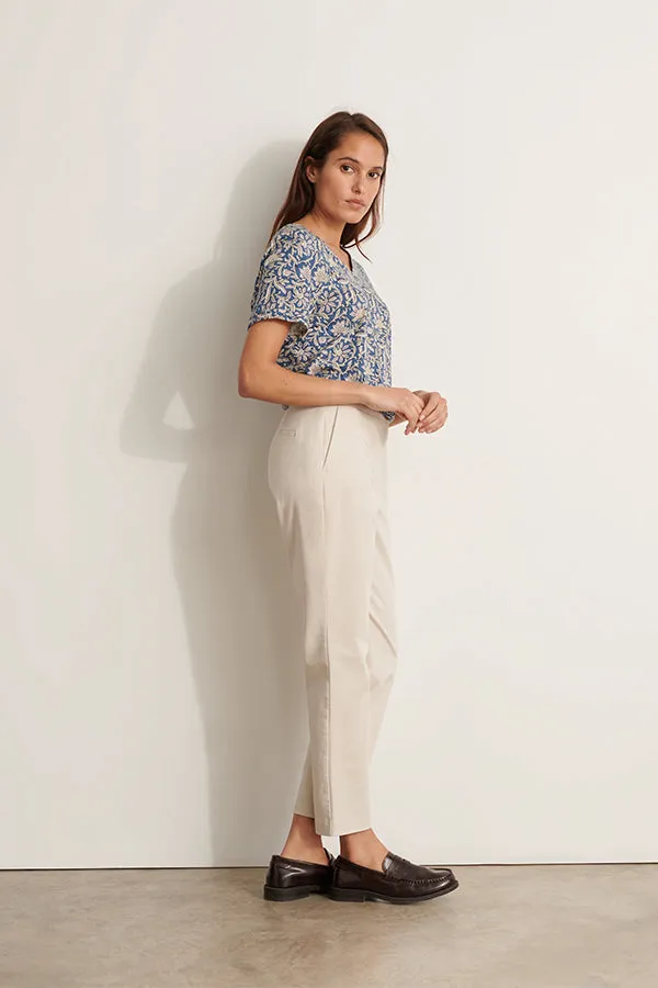 PICOLINO11 BEIGE STRAIGHT TROUSERS