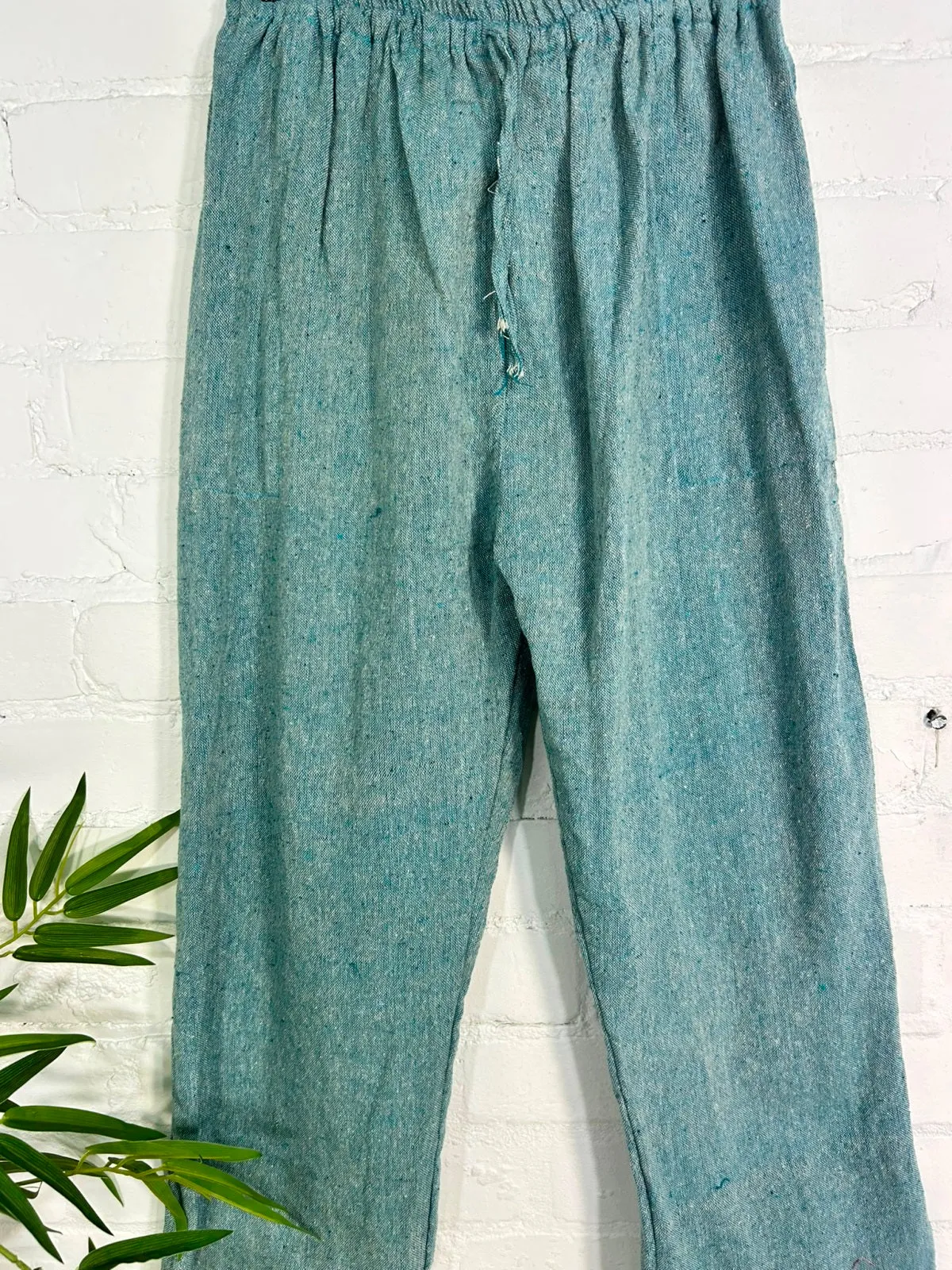 Plain Straight Leg Trousers