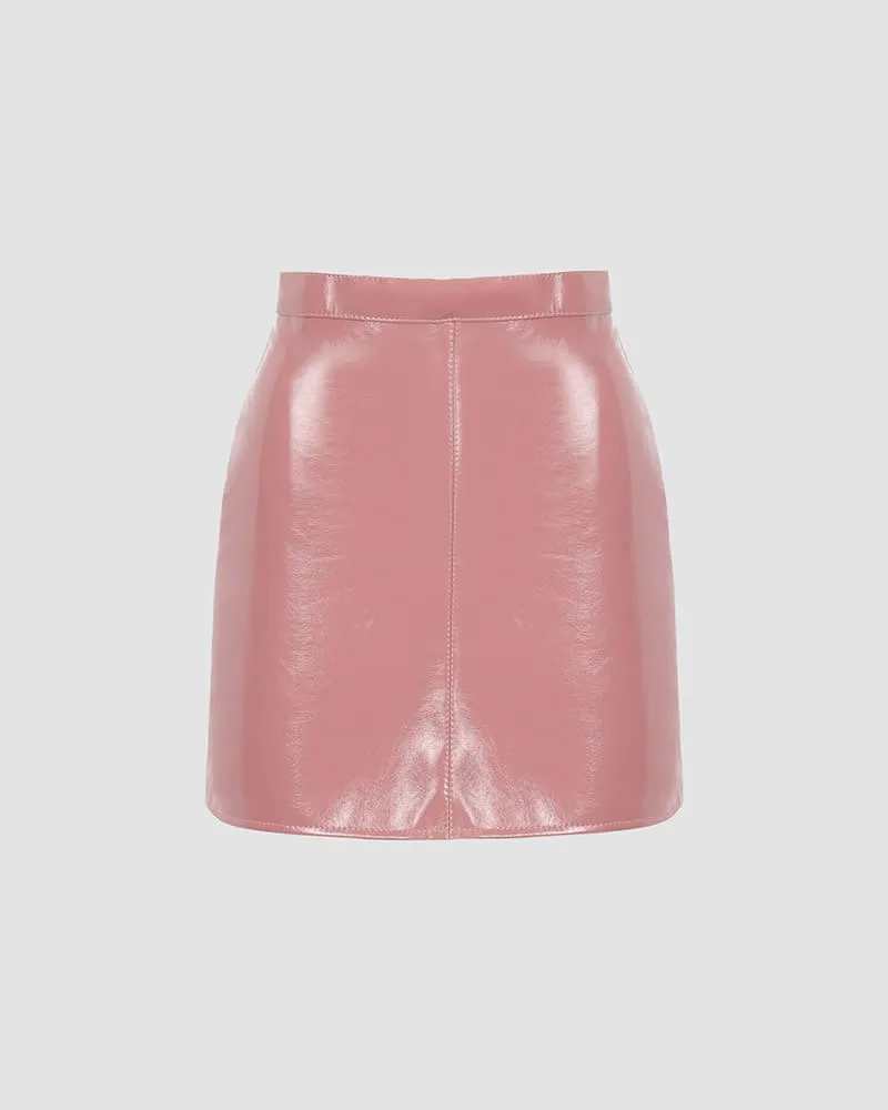 Plastic Gal PU Skirt