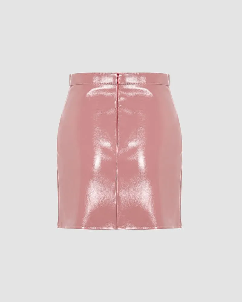 Plastic Gal PU Skirt