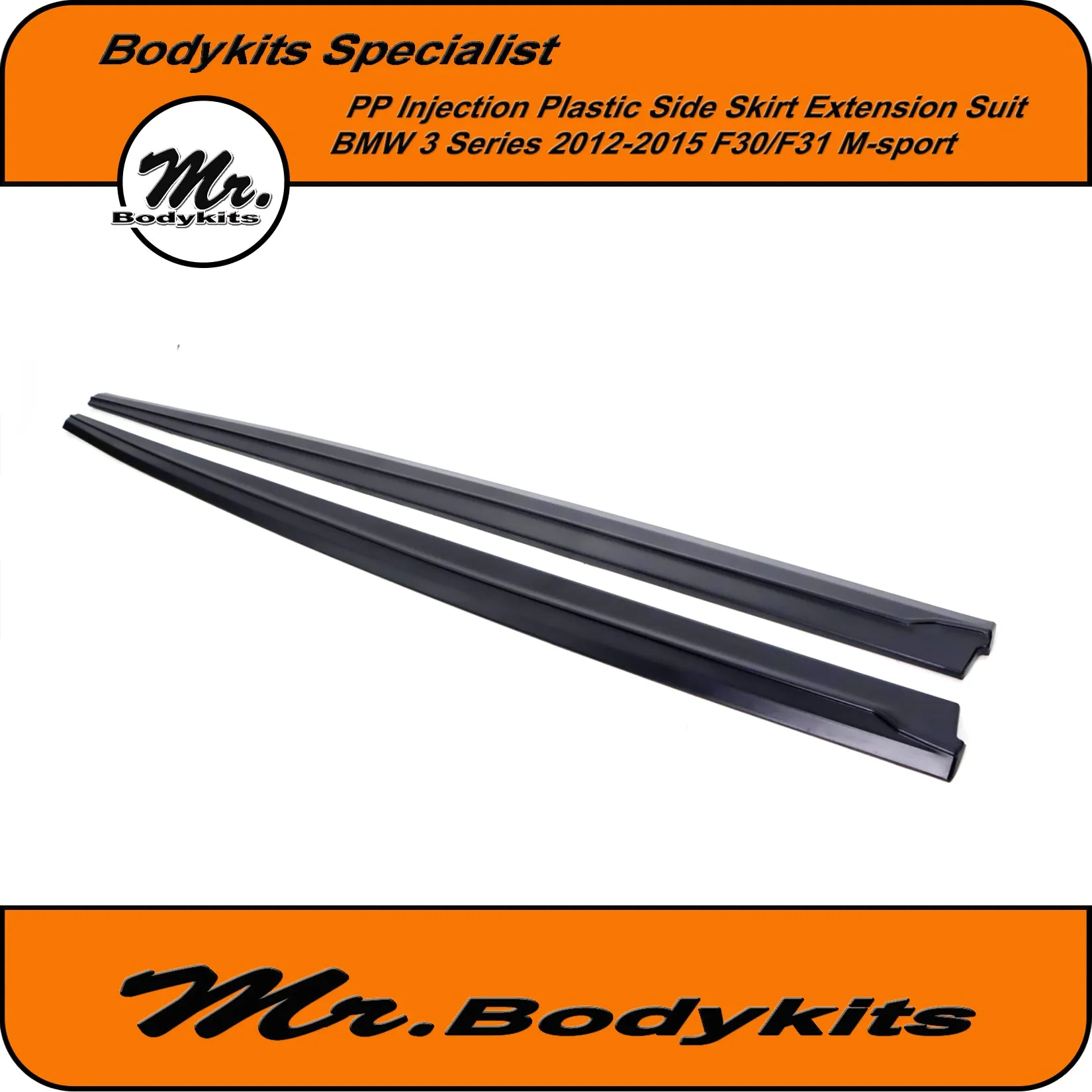 Plastic Side Skirt Extension Lip For BMW F30/31 2011-2018 Sedan/Wagon 3 Series M