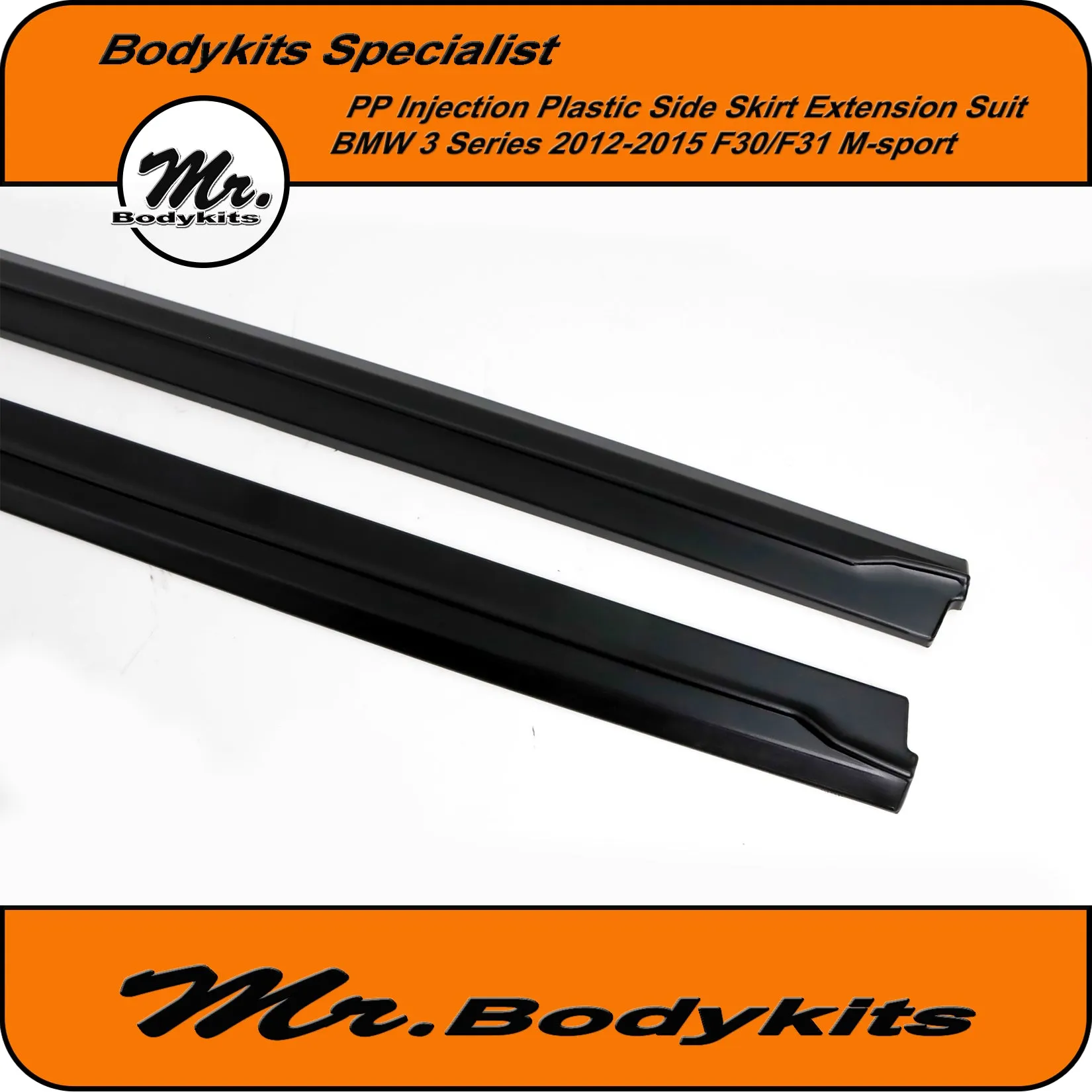 Plastic Side Skirt Extension Lip For BMW F30/31 2011-2018 Sedan/Wagon 3 Series M