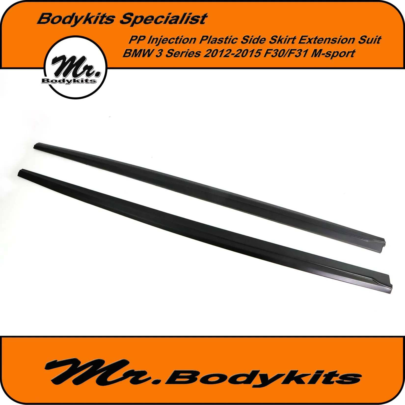 Plastic Side Skirt Extension Lip For BMW F30/31 2011-2018 Sedan/Wagon 3 Series M