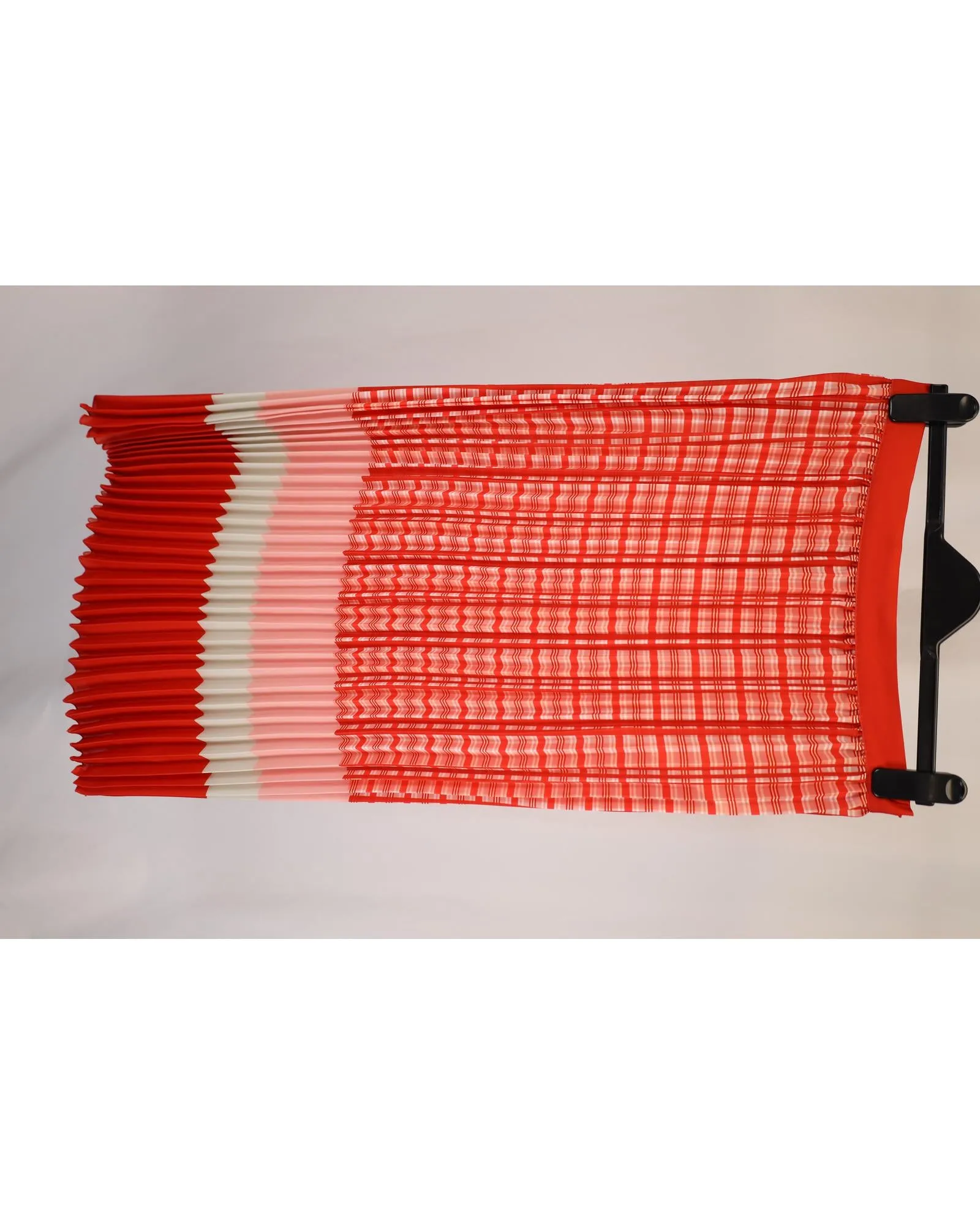 Pleated Midi Skirt Check Print