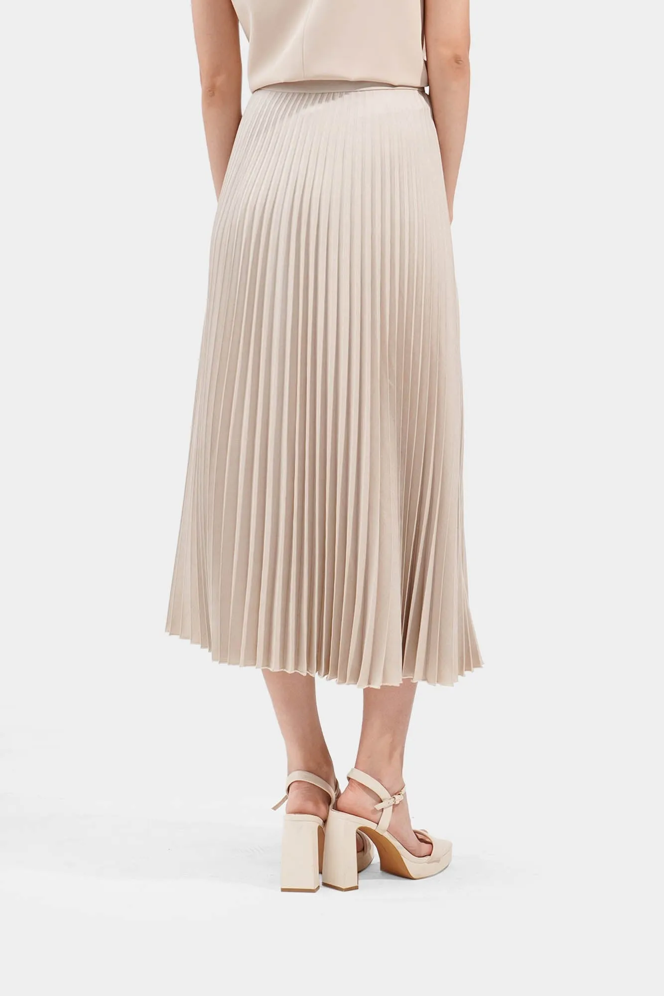 Pleated Midi Skirt