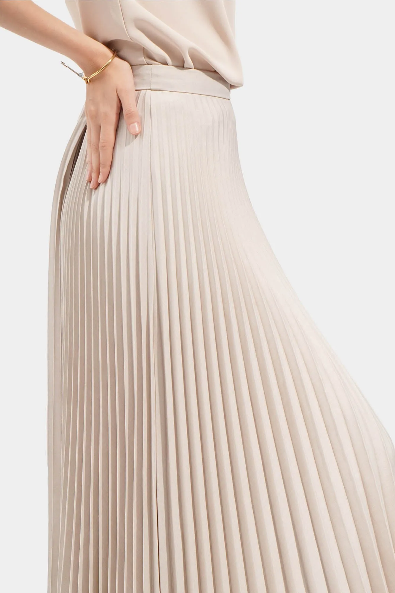 Pleated Midi Skirt