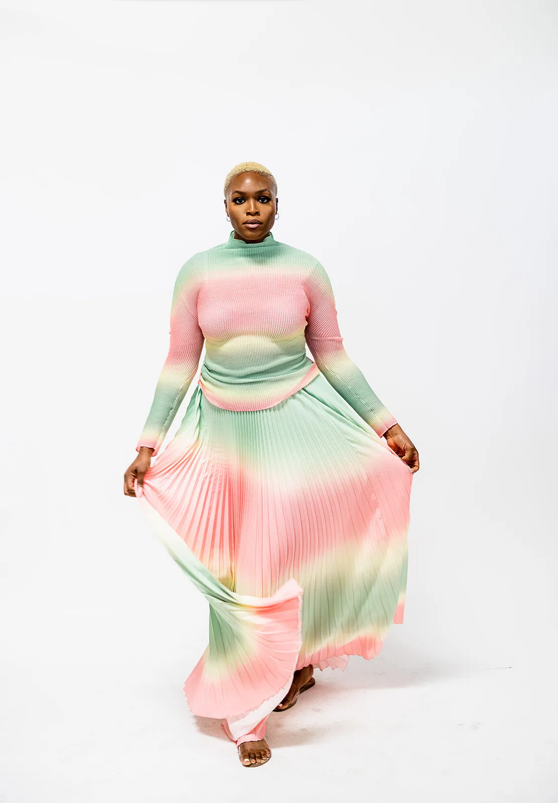 Pleated Skirt Set