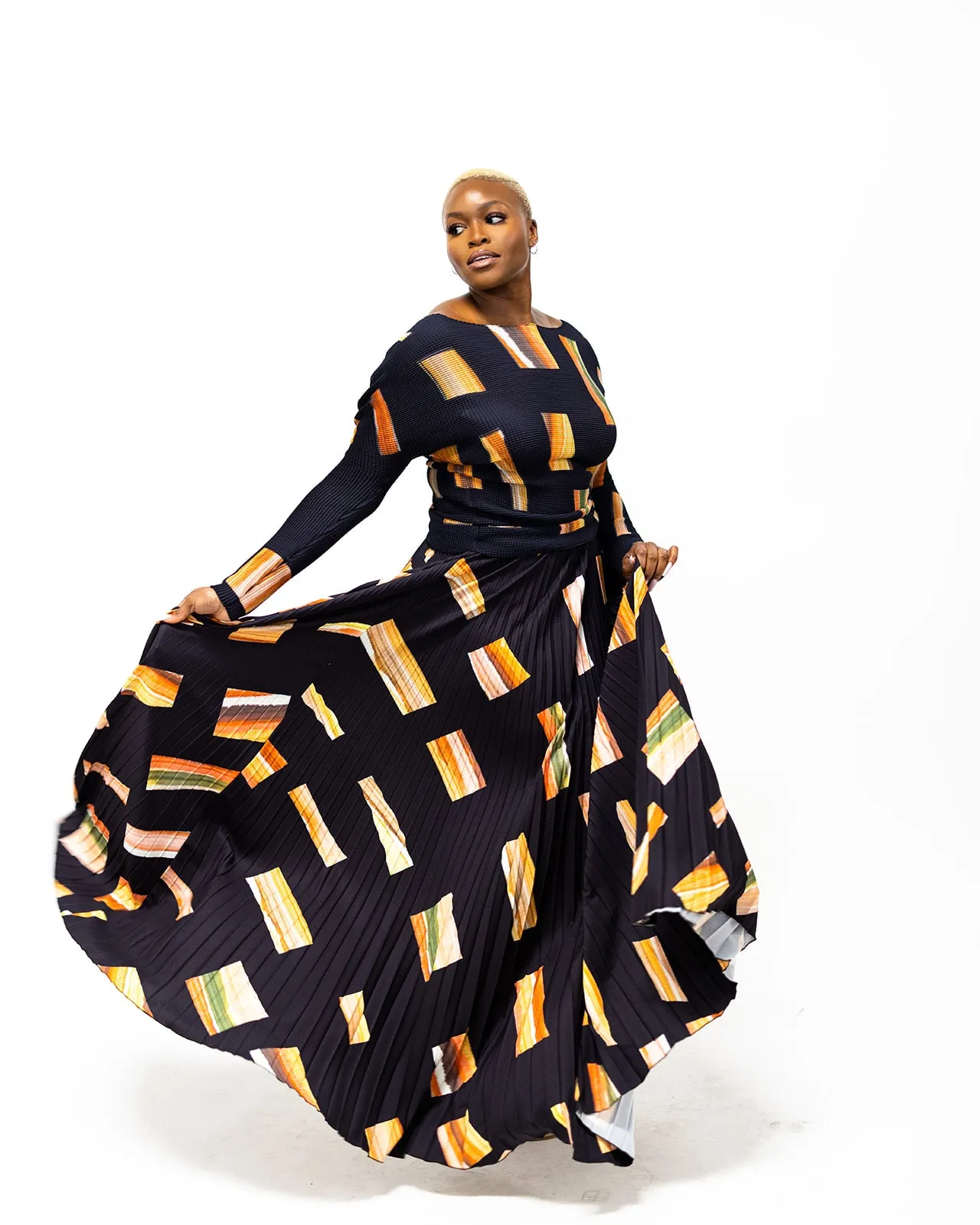 Pleated Skirt Set