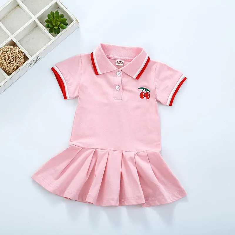 Pleated Skirt with Short Sleeves
