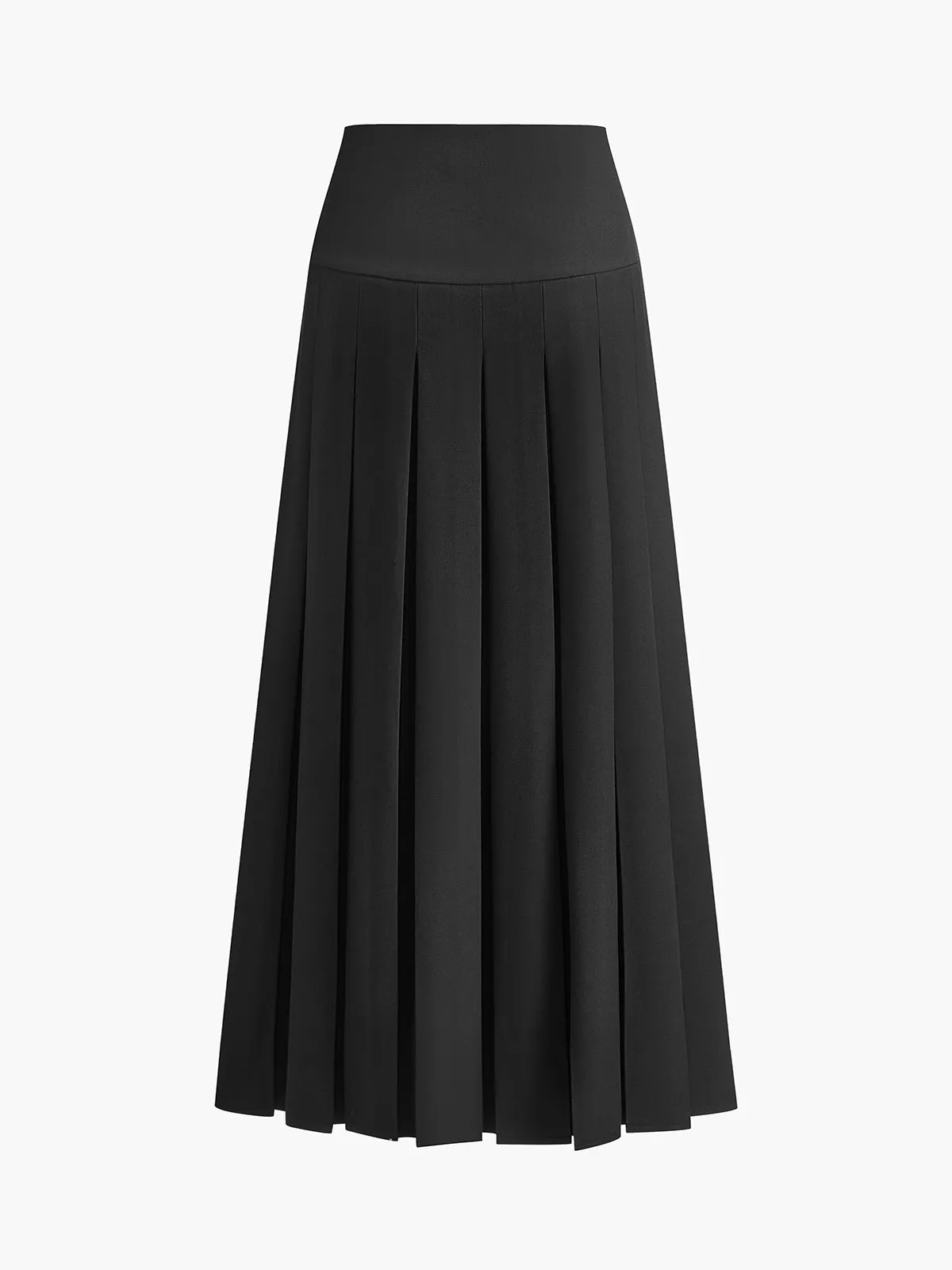Pleated Split Skirt